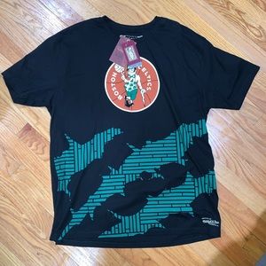 Mens Mitchell & Ness Boston Celtics Tee black xl